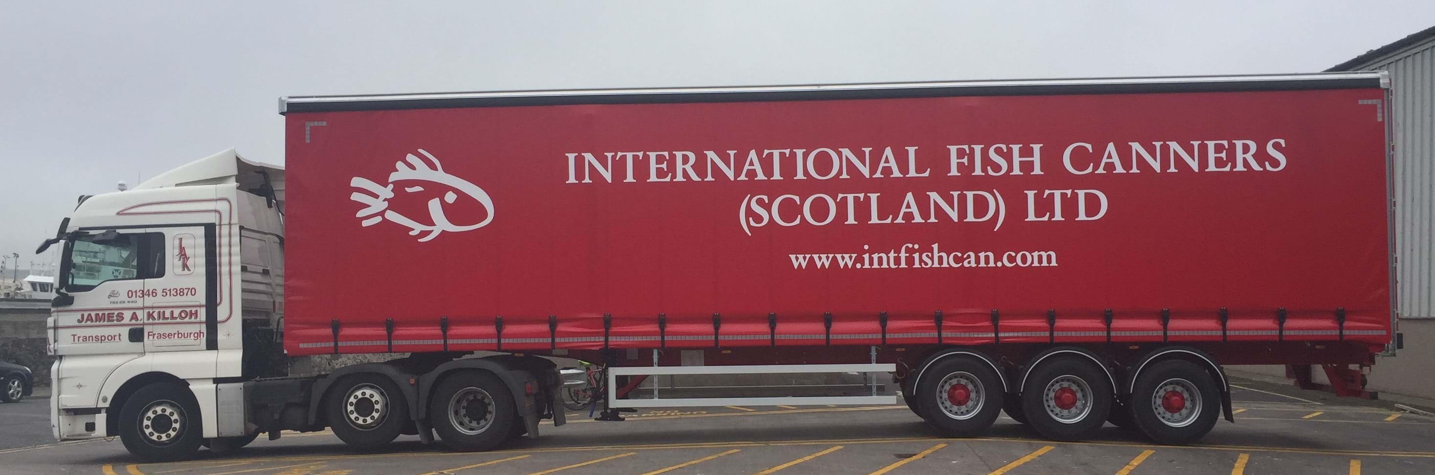 Photo of a truck owned by International Fish Canners