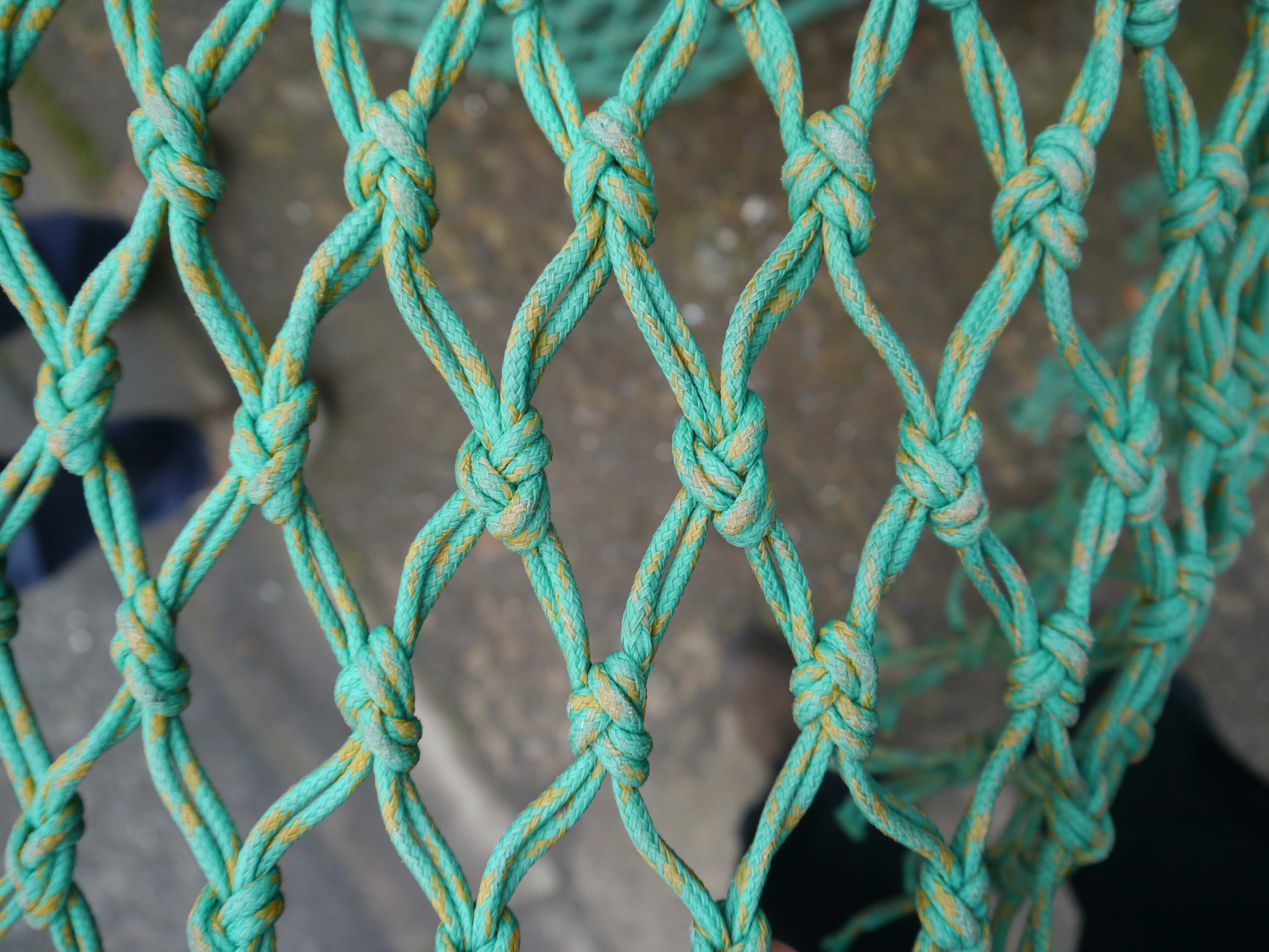 A close up of double diamond mesh netting