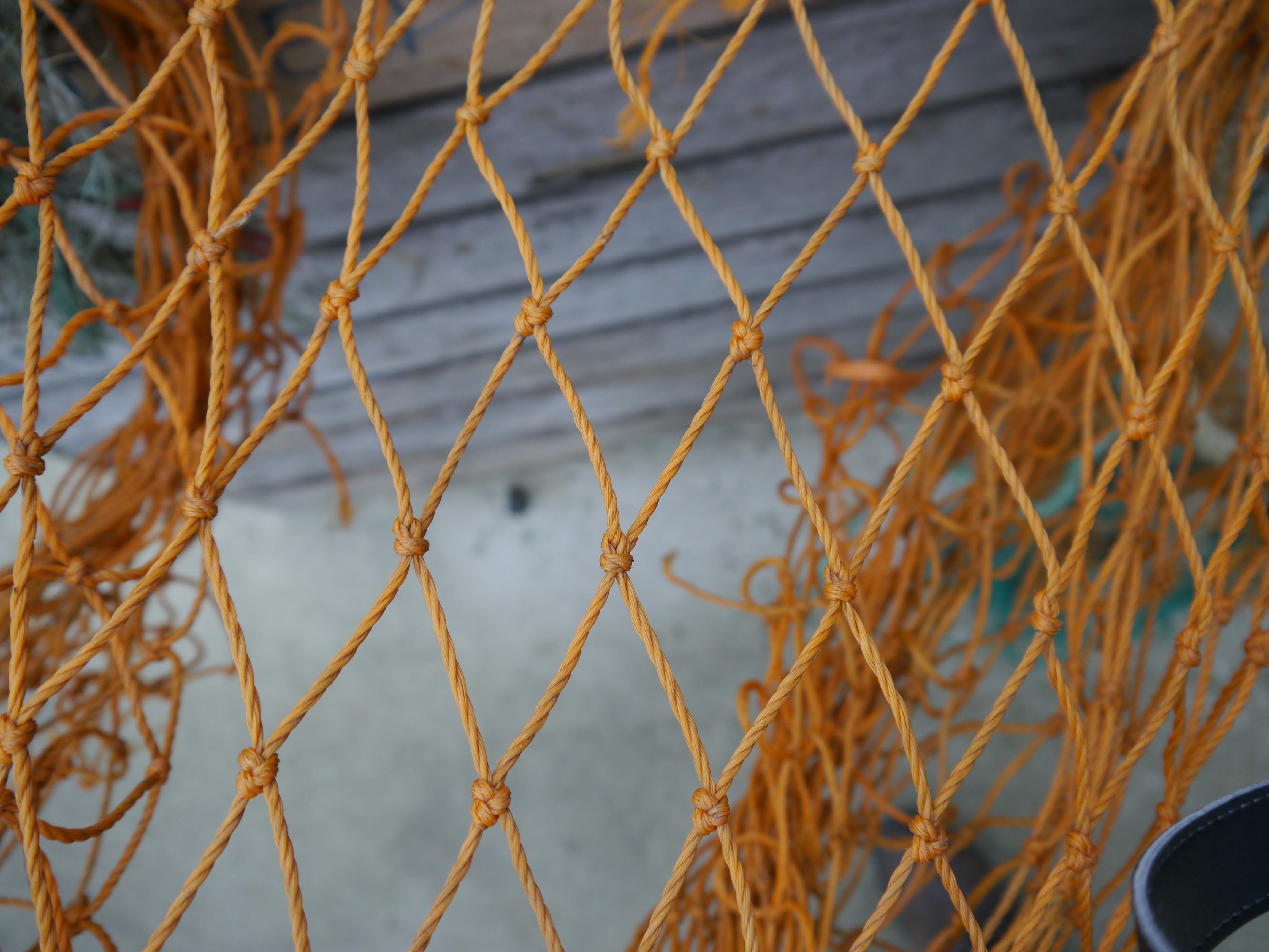 A close up of lightweight diamond mesh netting