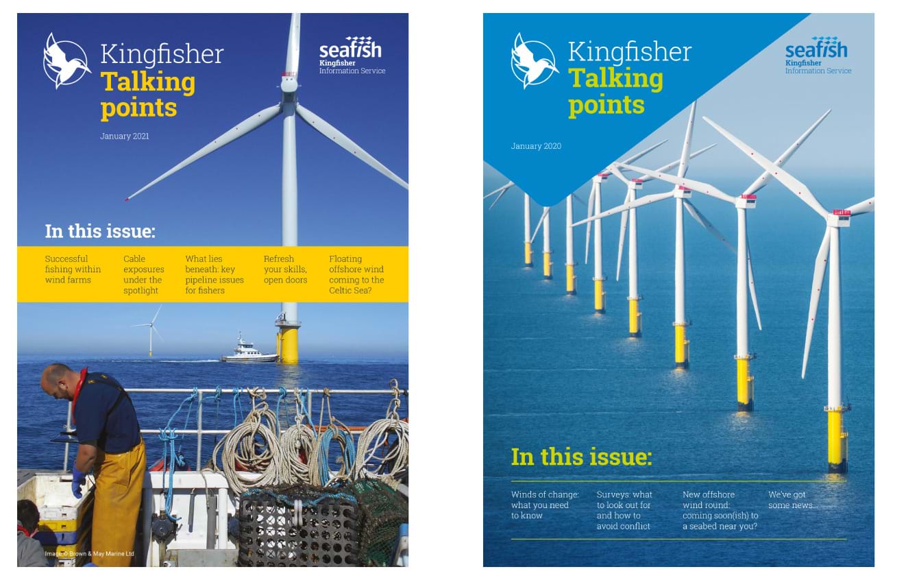 Cover artwork from 2021 and 2020 issues of Talking Points magazine